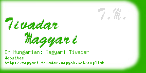 tivadar magyari business card